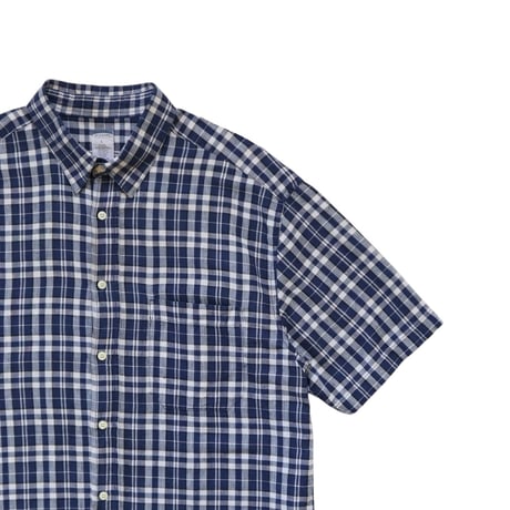 L Old Navy Check Shirts Navy × White