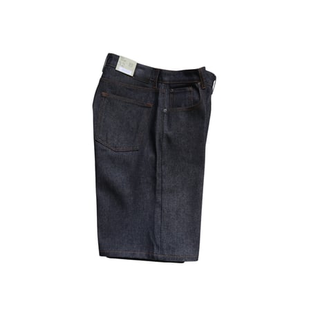 Ｗ32 Neo Blue Super Baggy Denim Shorts Supar Dark