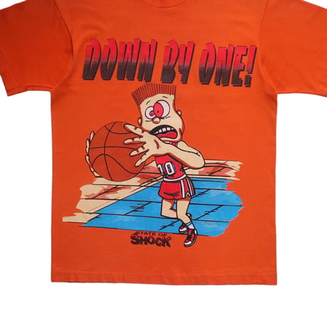 L Fruit Of The Loom Down By One T Shirts Orange