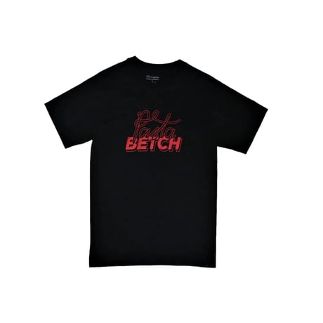 S Champion Pasta Betch T Shirts Black