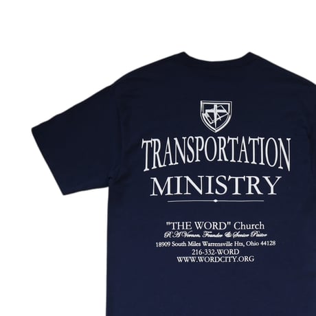 M Champion The Word Church T Shirts Navy