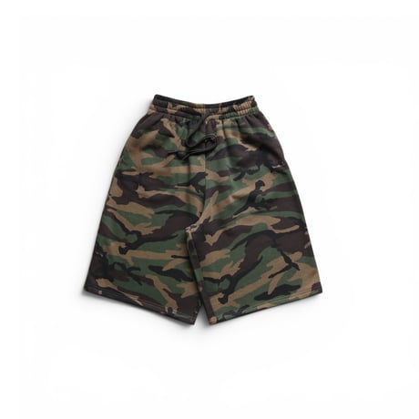 M Shaka Wear Baggy Fleece Shorts Woodland Camo