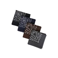 Onesize Hav-A-Hank Paisley Bandana Black Navy Brown Chacoal