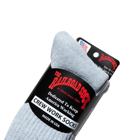 The Railroad Sock Crew Work Socks 3pair White Grey Black