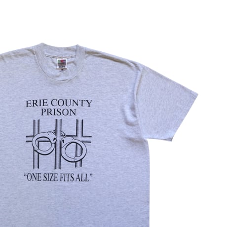 XL Fruit Of The Loom Erie County Prison T Shirts Ash Grey