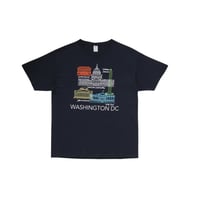 L Fruit Of The Loom Washington DC Souvenir T Shirts Black