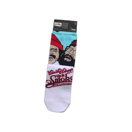 Onesize ODD Sox Cheech & Chong Up In Smoke Sox White