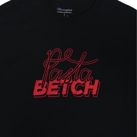 S Champion Pasta Betch T Shirts Black