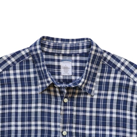 L Old Navy Check Shirts Navy × White