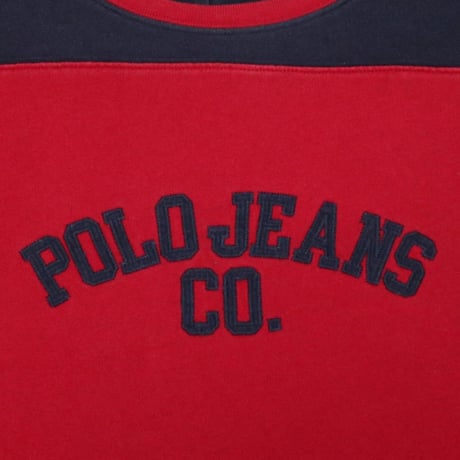 L Polo Jeans Logo T Shirts Red × Navy