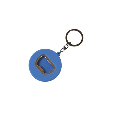 Onesize Bedlam Target Bottle Opener Keychain Light Blue