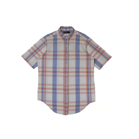 L Polo Ralph Lauren Check Shirts White × Light Blue × Pink