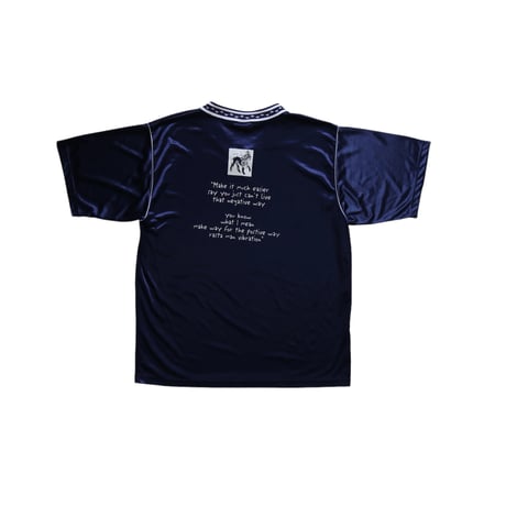XL Unknown Bob Marley Football Jersey Navy × White