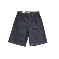 Ｗ32 Neo Blue Super Baggy Denim Shorts Supar Dark