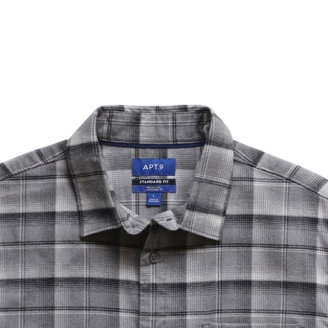 L Apt.9 Check Shirts Light Grey