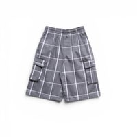 M～L Shaka Wear 5.6oz Plaid Shorts Grey