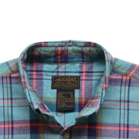 M Eddie Bauer Check Shirts Mix Dark Turquoise