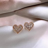 ジュエリーハートピアス