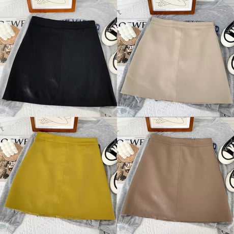 Mサイズeco leather skirt