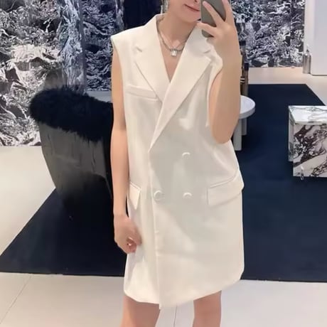 バックリボンジレワンピース