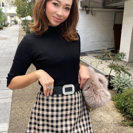 シンプルリブトップス