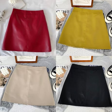 Sサイズ　eco leather skirt