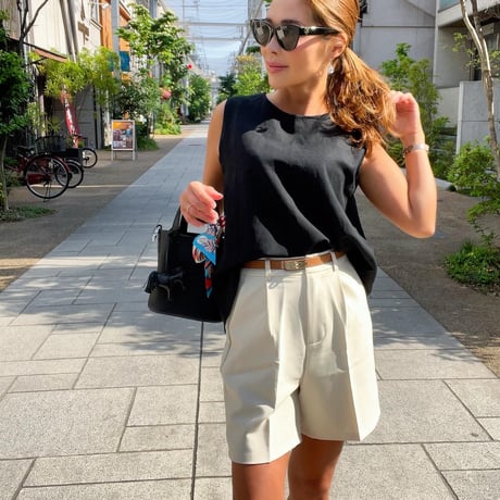 3色展開ワンタックバミューダパンツ