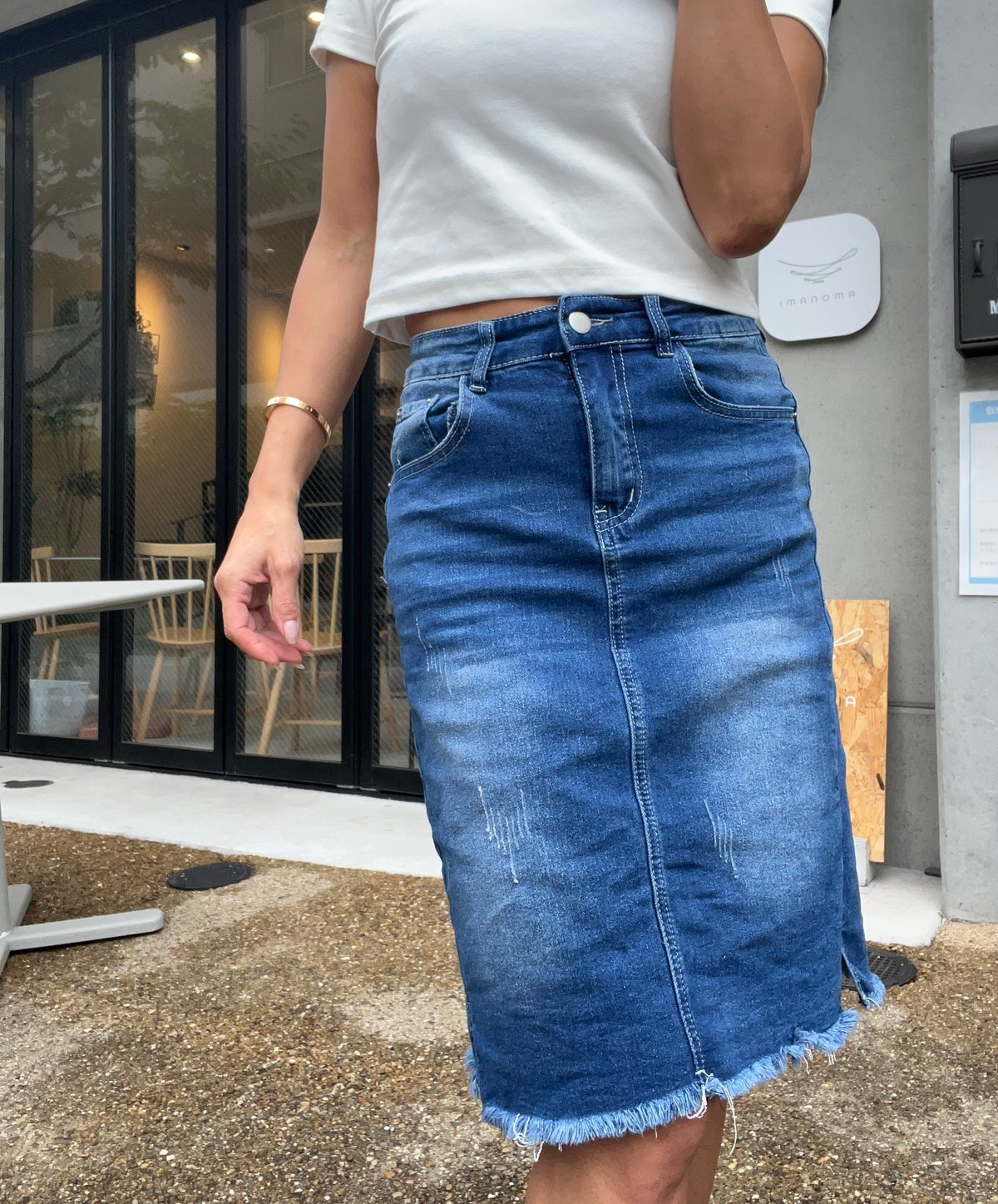お在庫のみインディゴハーフデニムスカート | fromsstyle お在庫のみインディゴハーフデニムスカート | fromsstyle