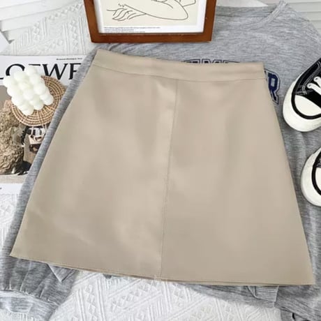 Mサイズeco leather skirt