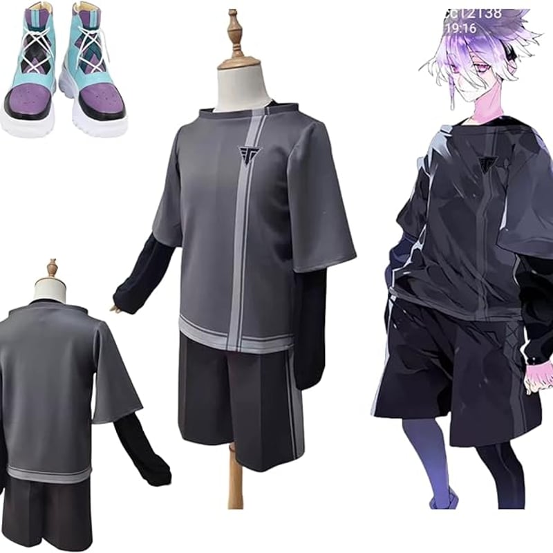 刀剣乱舞（とうらぶ）源清麿 内番☆コスプレ衣装/靴とウィッグ