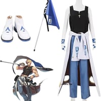 ギルティギア GUILTY GEAR Sin Kiske コスプレ衣装/靴とウィッグと旗別売り