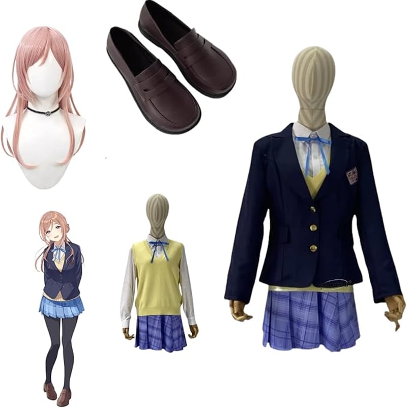 姫崎莉波 制服衣装＋靴＋ウィッグ＋鞄 フルセット 姫崎 莉波 制服 3年生 コスプレ衣装/靴とウィッグ別売り | agosea's STORE