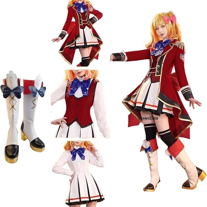 アイカツスターズ! 四ツ星学園 S4 虹野ゆめ 制服 コスプレ衣装/靴と