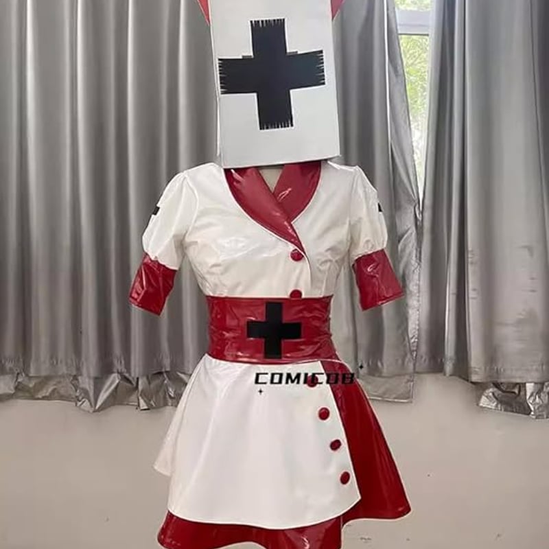 エナメルコスプレ 初音ミク 同人衣装 猫耳ナース エナメル コスプレ