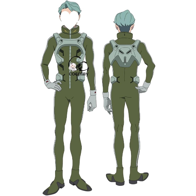 シャリア・ブル　コスプレ衣装　ウィッグ付きフルセット　ジークアクス　女性Lサイズ シャリア・ブル コスプレ衣装 ウィッグ付きフルセット ジークアクス