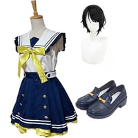 バーチャルアイドル 大空スバル セーラー衣装 7周年 ネイビー コスプレ衣装/靴/ウィッグ/道具自由選択