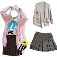 バーチャルアイドル 町田ちま風 制服 コスプレ衣装/靴/ウィッグ/道具自由選択