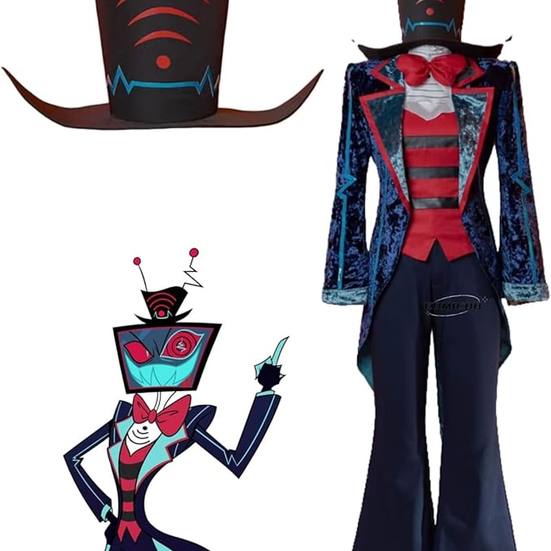 ハズビン・ホテル（Hazbin Hotel）Vox ミニテレビ コスプレ衣装/靴