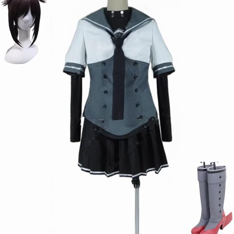 P 艦隊これくしょん-艦これ- 初月 コスプレ衣装 ウィッグ 靴 P 艦隊これくしょん-艦これ- 初月 コスプレ衣装 ウィッグ 靴