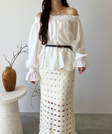 candy sleeve offshoulder blouse