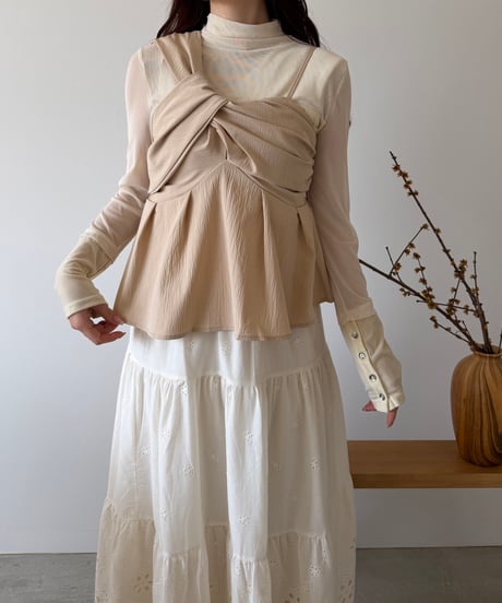 asymmetry peplum bustier