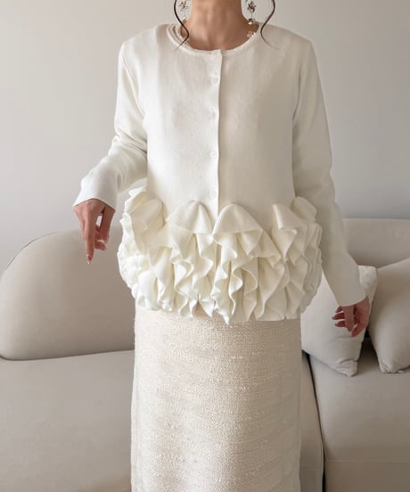 Voluminous Ruffle Cardigan