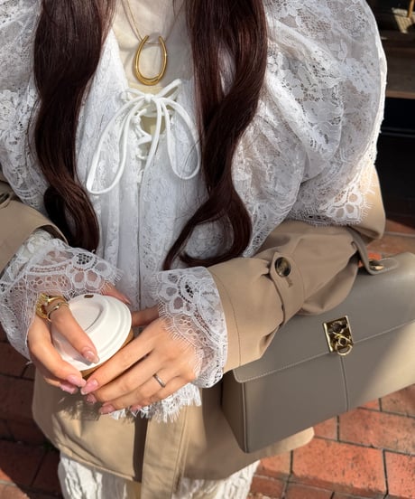 lace cape ribon blouse