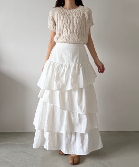 grace tiered long skirt