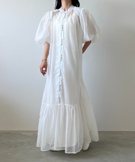 balloon silhouette sheer onepiece