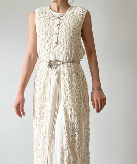 crochet open front long vest
