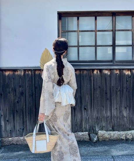 aèrma yukata.(浴衣＋帯)brown