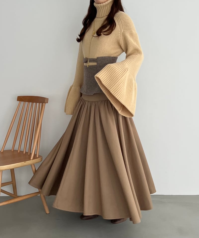 layered design belt skirt | AÉRMA boutique