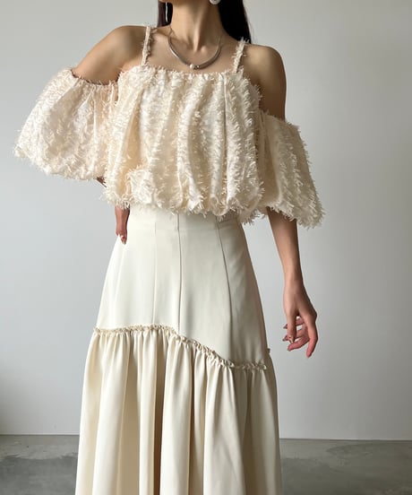 fringe volume offshoulder tops