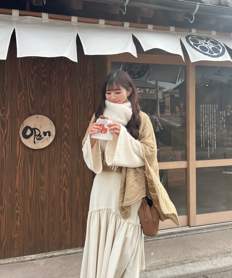 turtle neck asymmetry cape knit